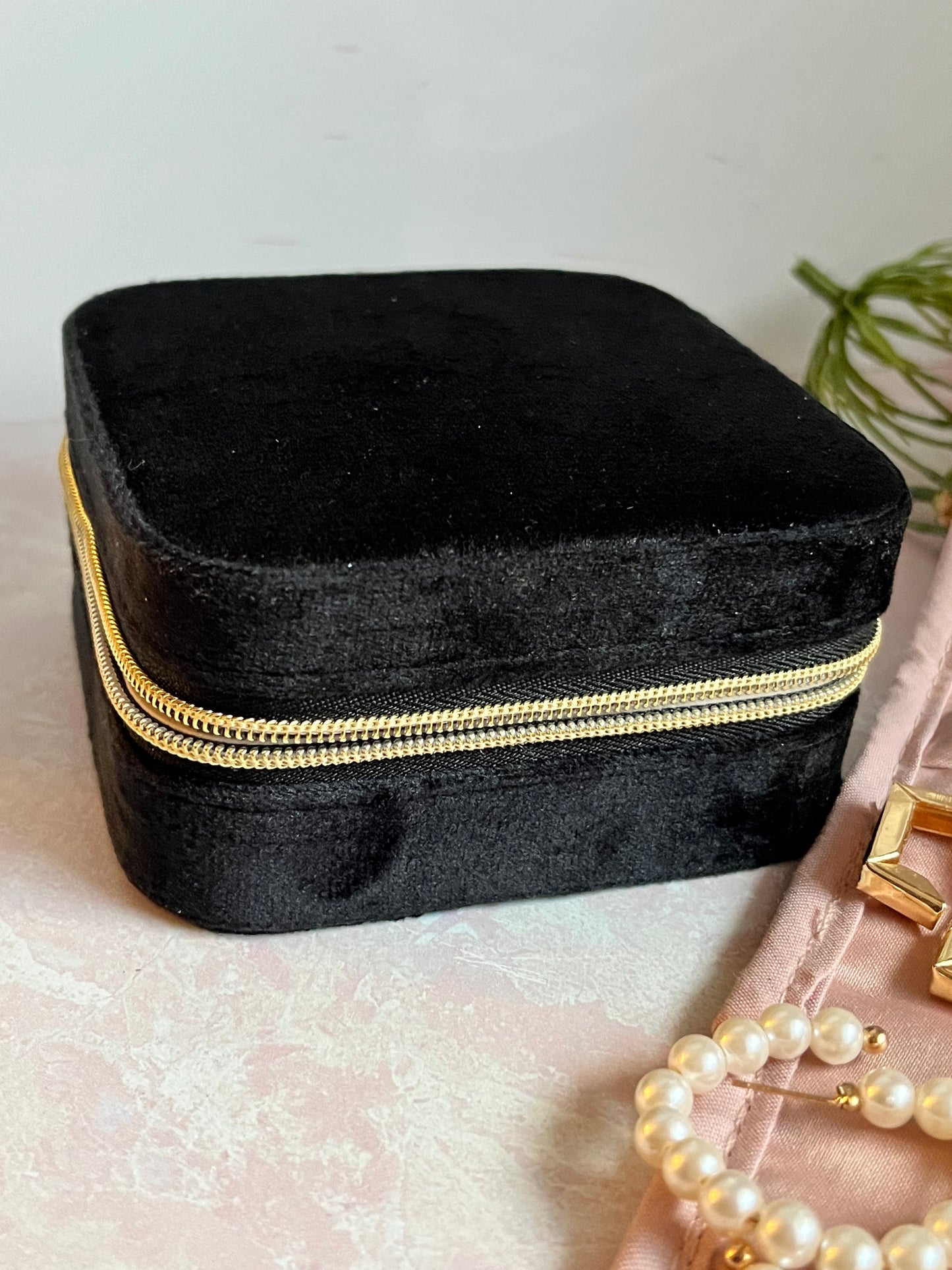 “Little Black Jewelry Box” Velvet Jewelry Storage